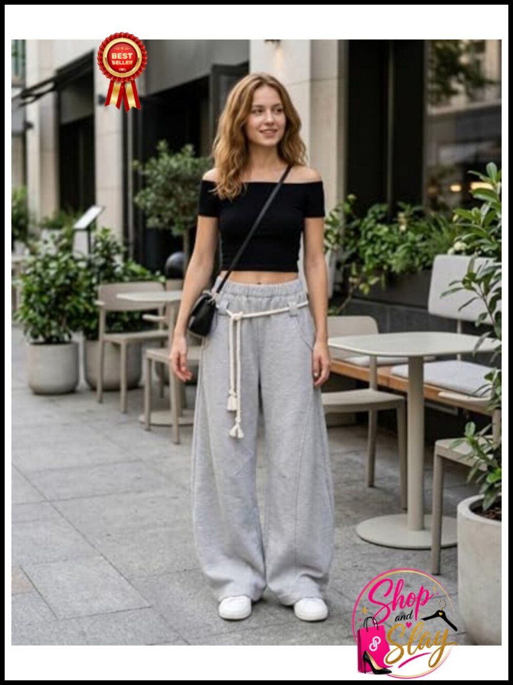 Women's Barrel Sweatpants Baggy Oversized Lounge Jogger Pants - Picture 2 of 6